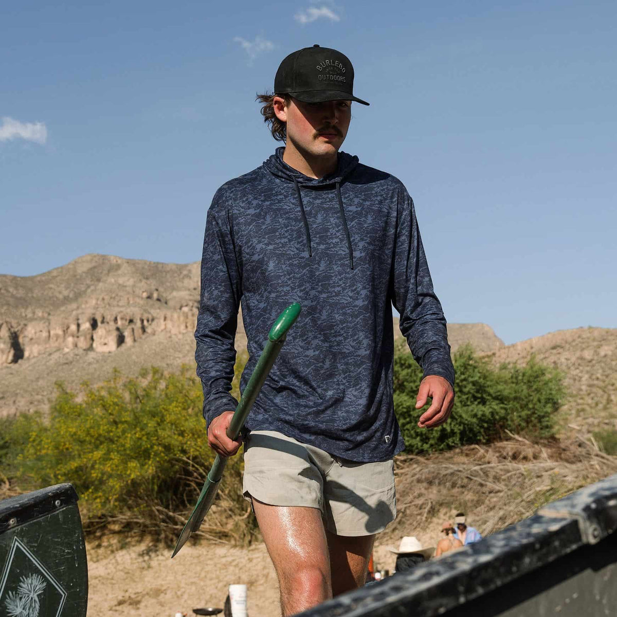 Performance Hoodie - Marsh Camo - Navy