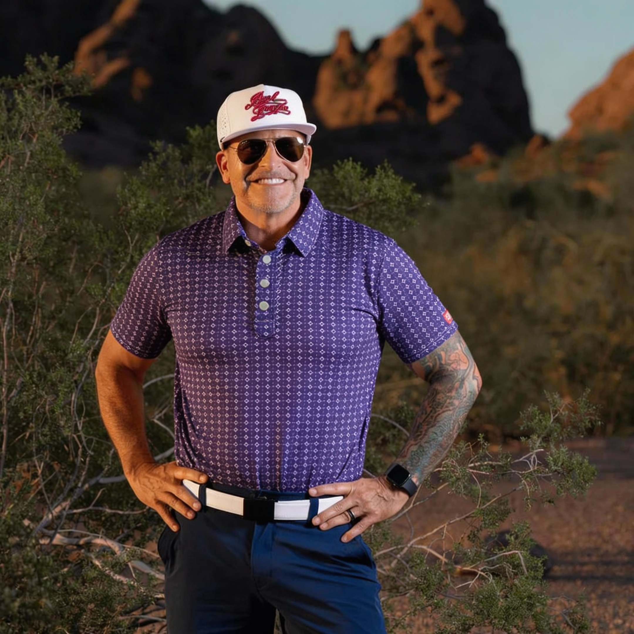 The "Purp" Polo (Pearl Snaps)