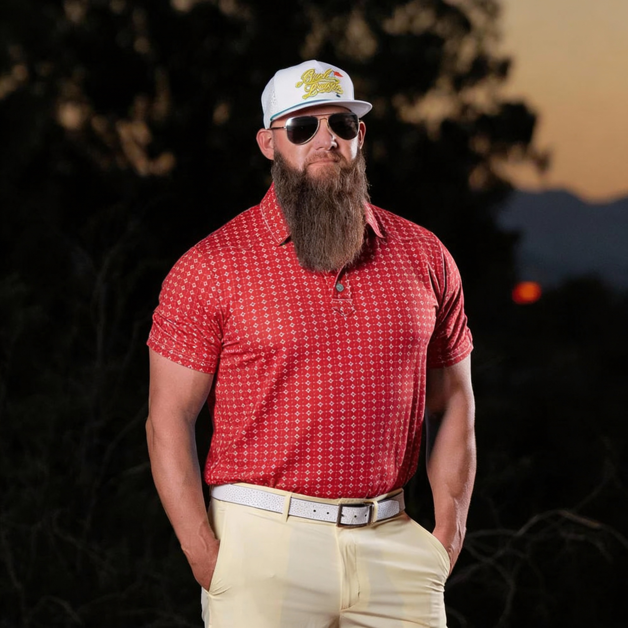 The "Ol Red" Polo (Pearl Snaps)
