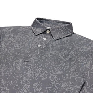 Gray patterned shirt on a white background